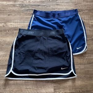 Nike Dri-FIT Sport Skirts TWO Skirts Black and Navy Small